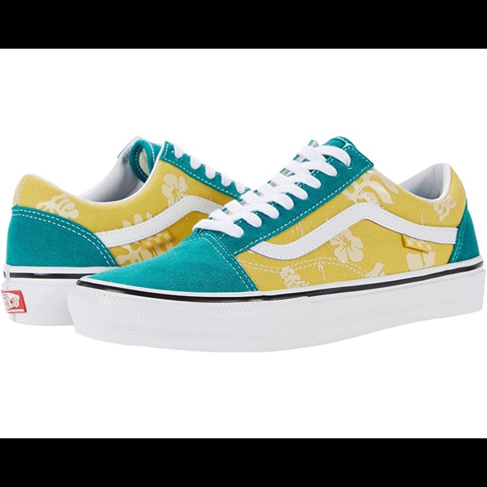 Vans Skate Old Skool Aloha Marine Green & Gold Shoes Men’s 8.5 / Women’s 10 NEW